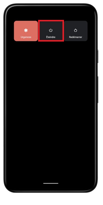 Comment éteindre le Google Pixel 5 ?